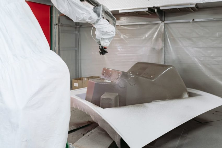Peinture robotisée d'un jacuzzi sur-mesure en Belgique