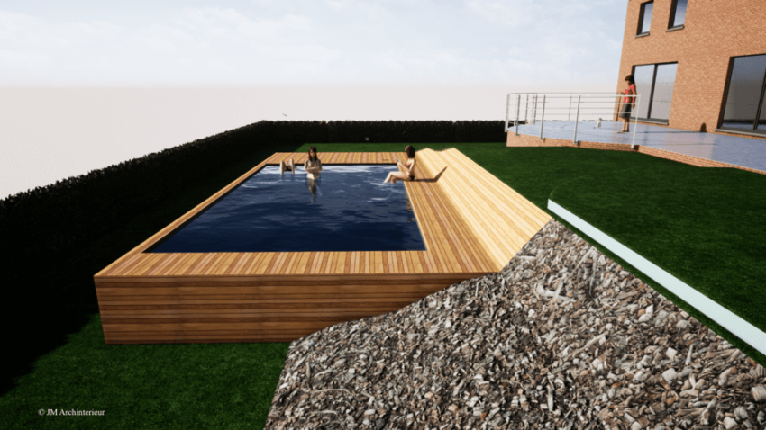 Projet piscine container hors-sol à Liège