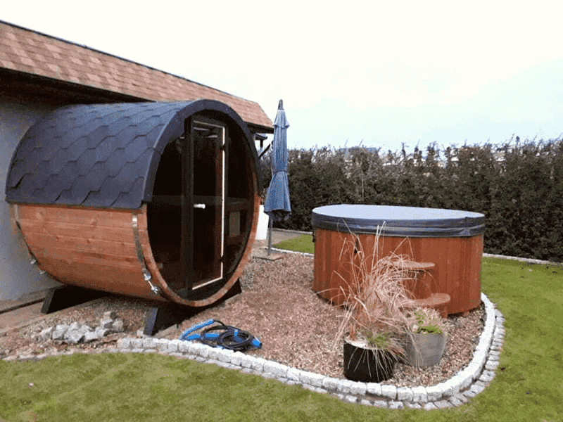 Installation d'un sauna et d'un bain nordique pour terrasse à Liège