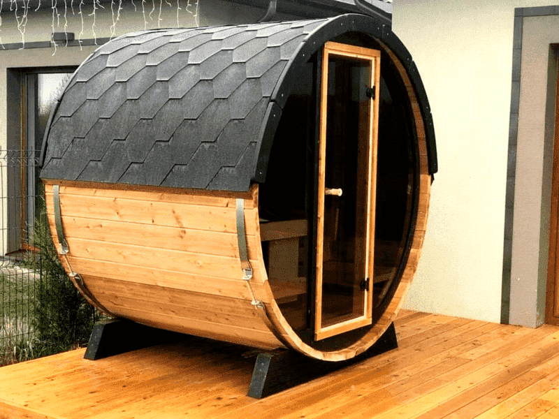 Installation d'un sauna sur une terrasse à Liège